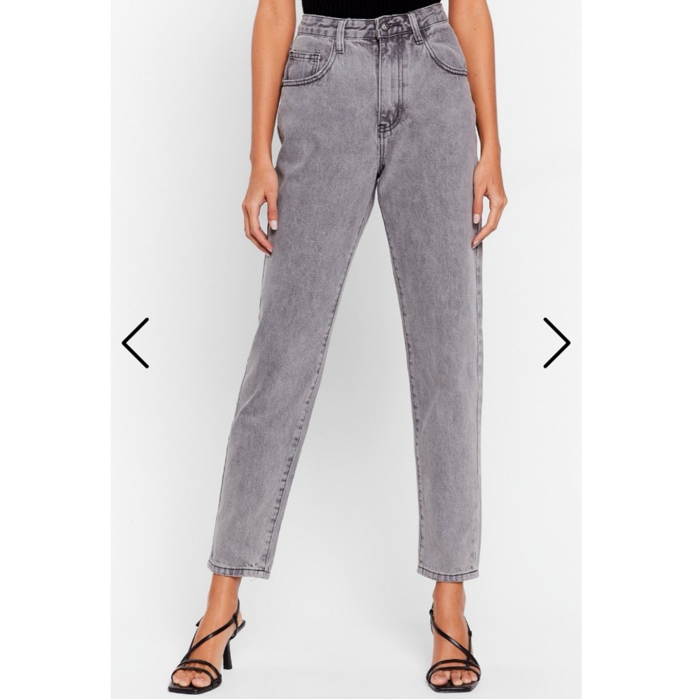 NWT Nasty Gal high rise grey boyfriend jeans